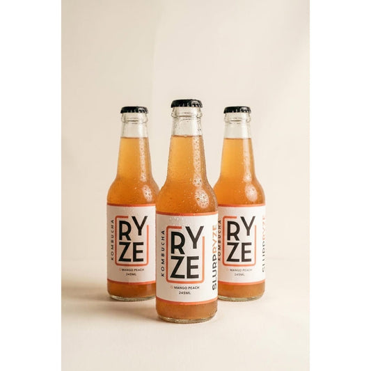 Mango Peach kombucha 3 bottles - RYZE