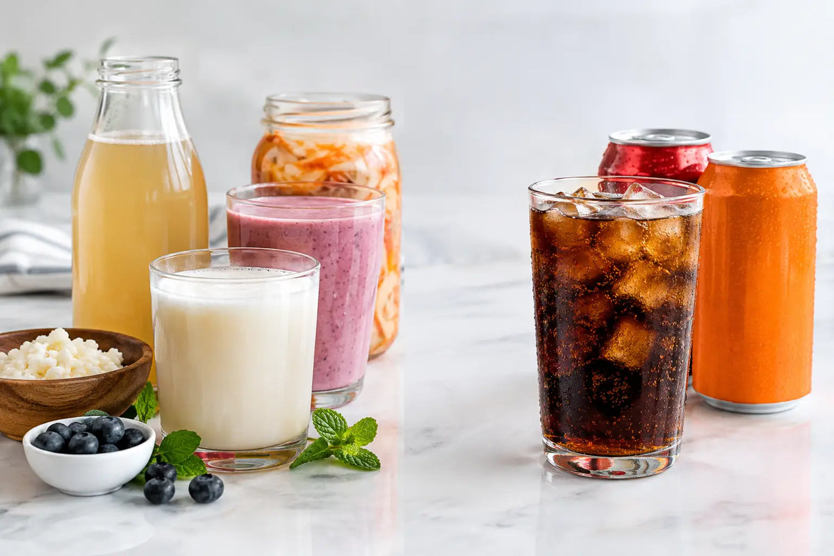 Probiotic Beverages Versus Sugary Sodas Compared