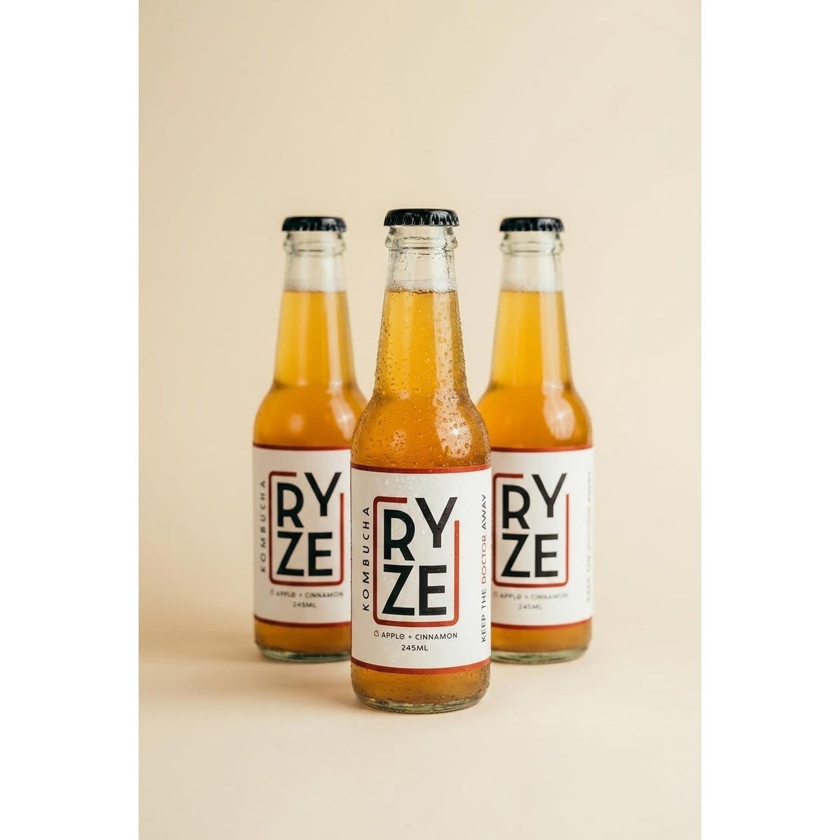 Apple Cinnamon kombucha 3 bottles - RYZE