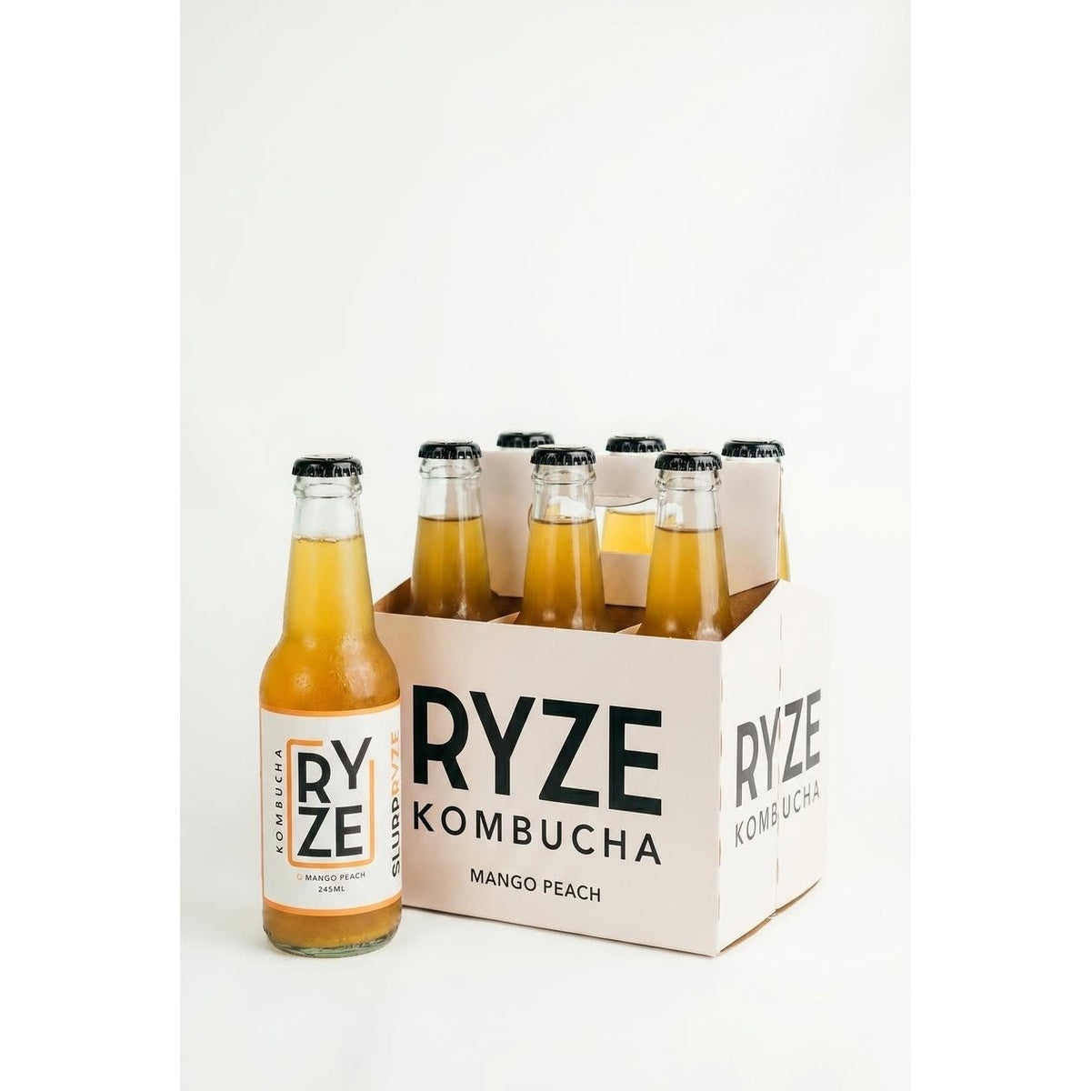 Mango Peach kombucha 6-pack - RYZE