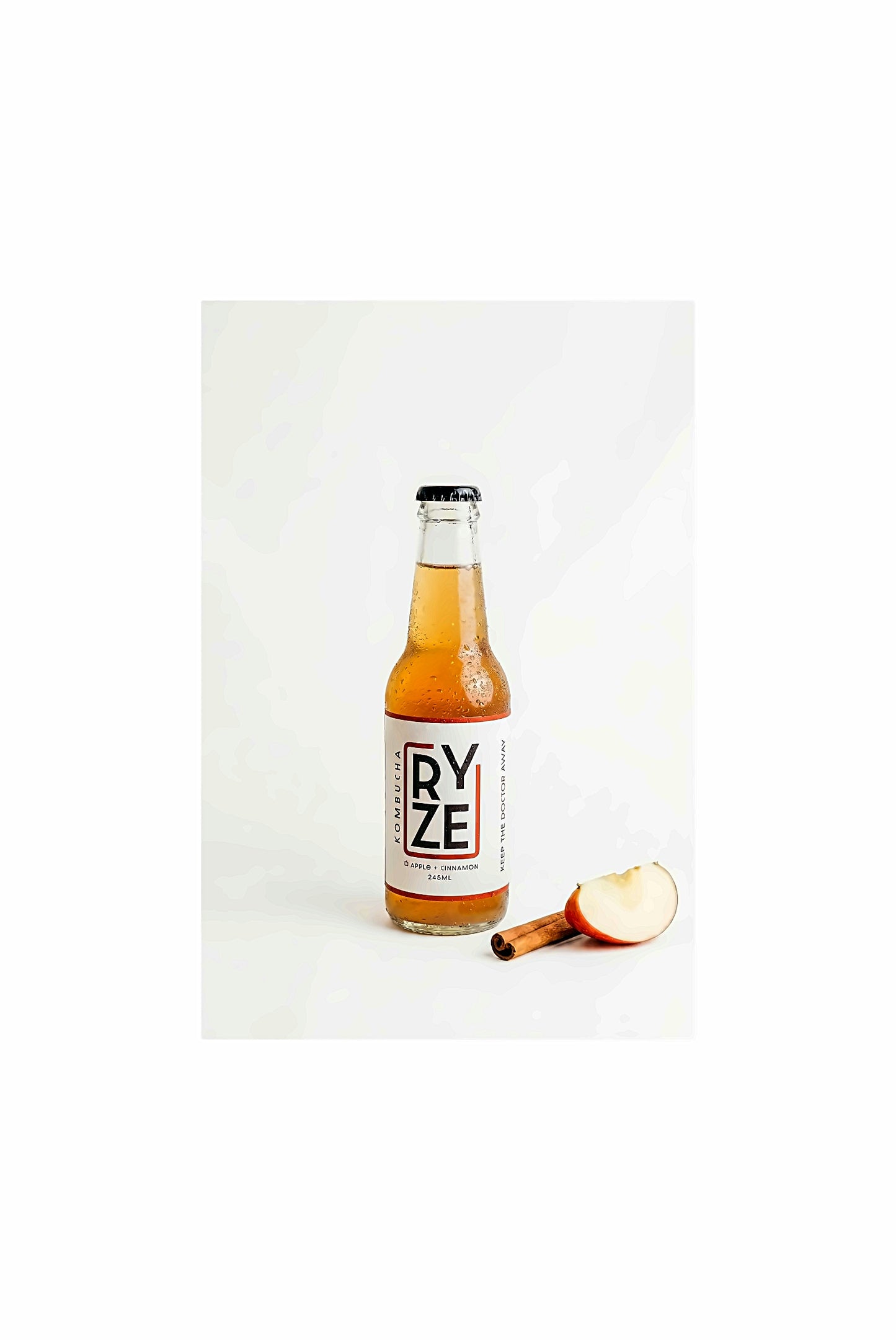 Apple Cinnamon kombucha single bottle - RYZE